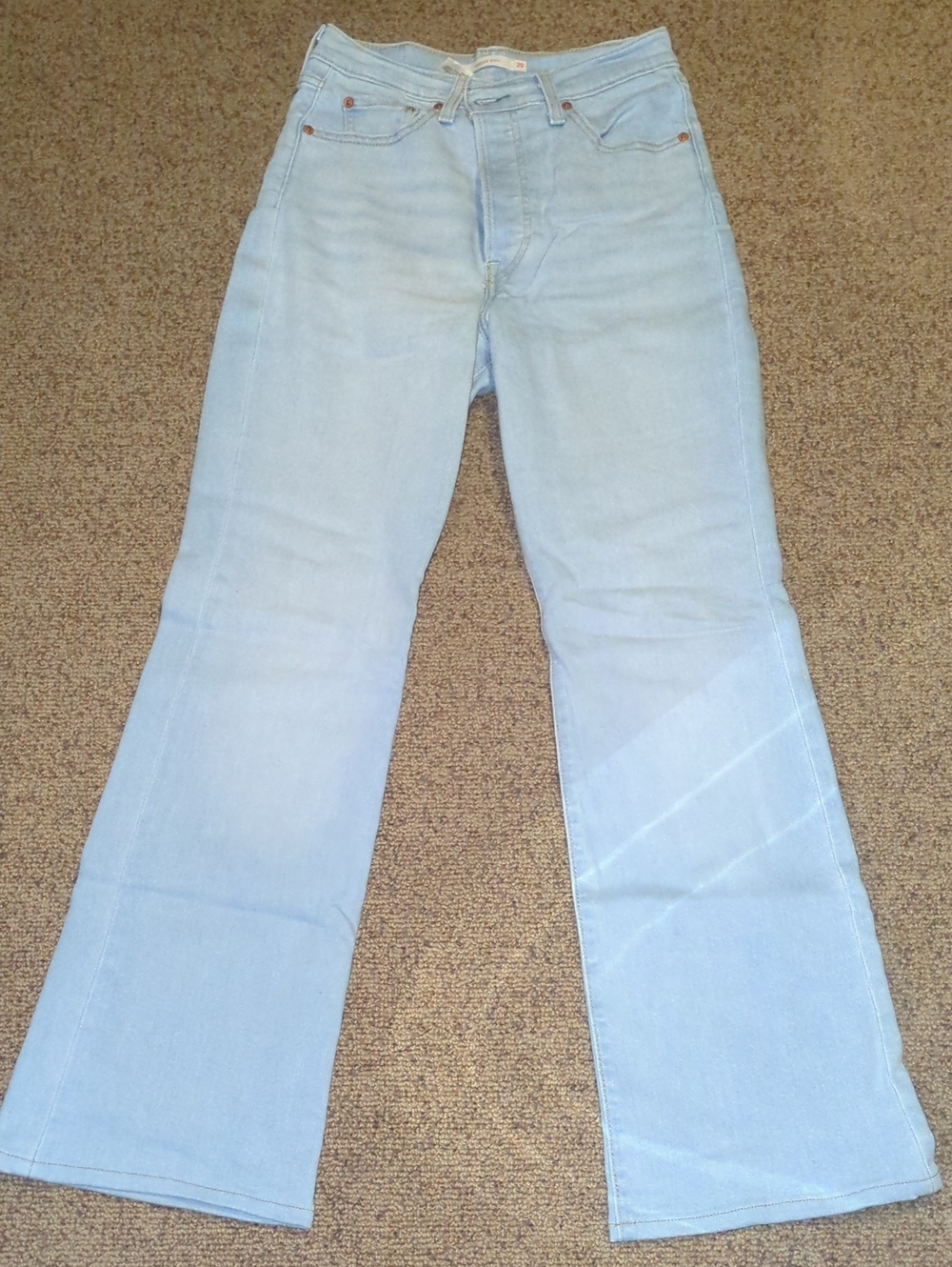 Levi's Light Blue High-Rise Flare Jeans